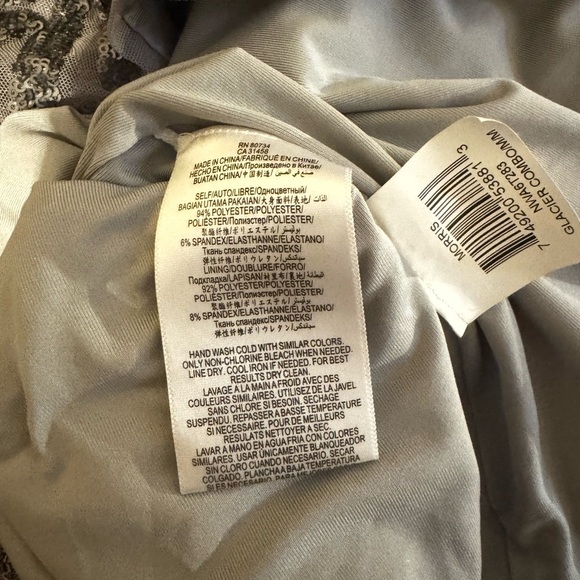 BCBGMaxAzria Silver Long Sleeve Dress - Picture 8 of 8